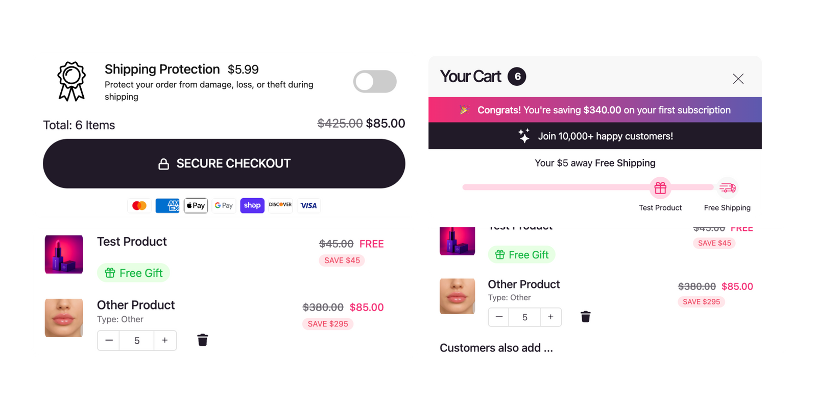 Cart Features
